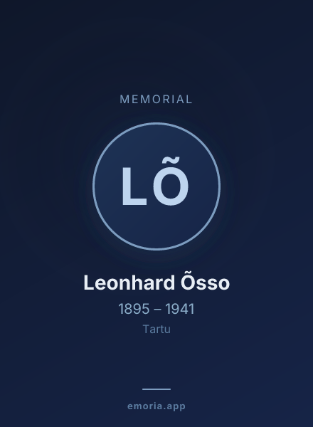 Memorial portrait of Leonhard Õsso
