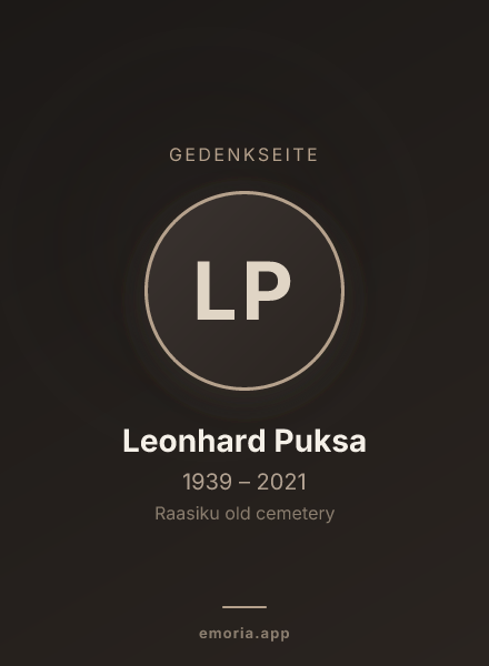 Gedenkportrait von Leonhard Puksa
