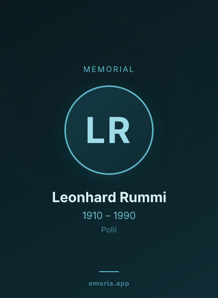 Memorial portrait of Leonhard Rummi