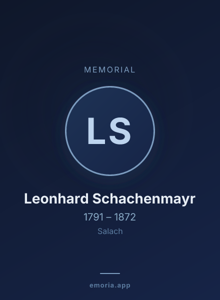 Memorial portrait of Leonhard Schachenmayr