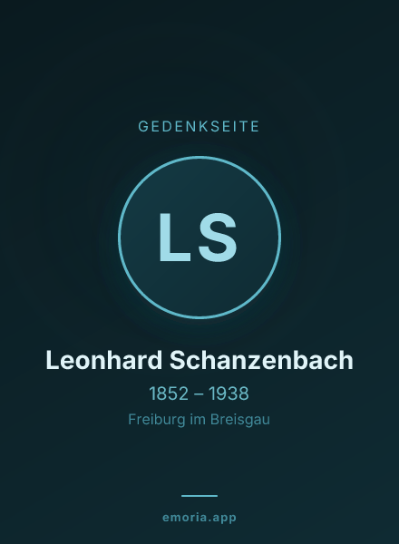 Gedenkportrait von Leonhard Schanzenbach