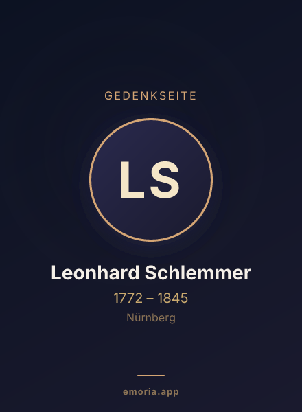 Gedenkportrait von Leonhard Schlemmer