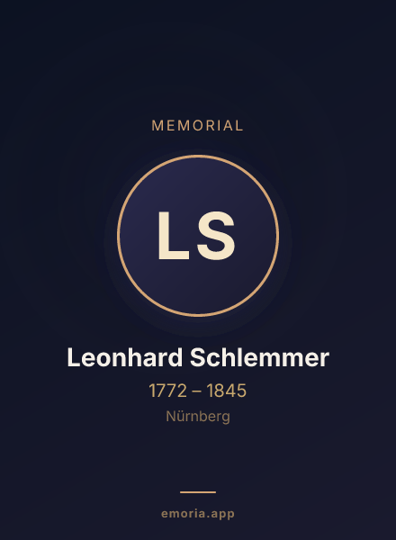 Memorial portrait of Leonhard Schlemmer