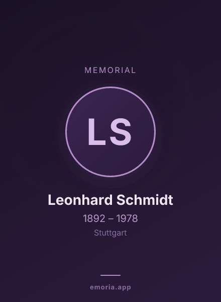 Memorial portrait of Leonhard Schmidt