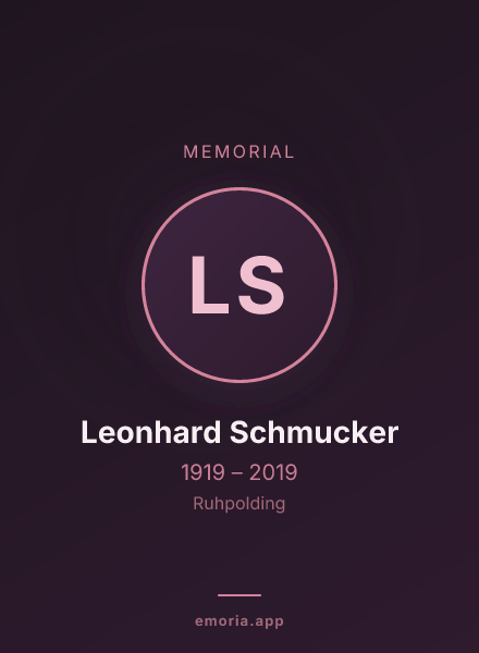 Memorial portrait of Leonhard Schmucker