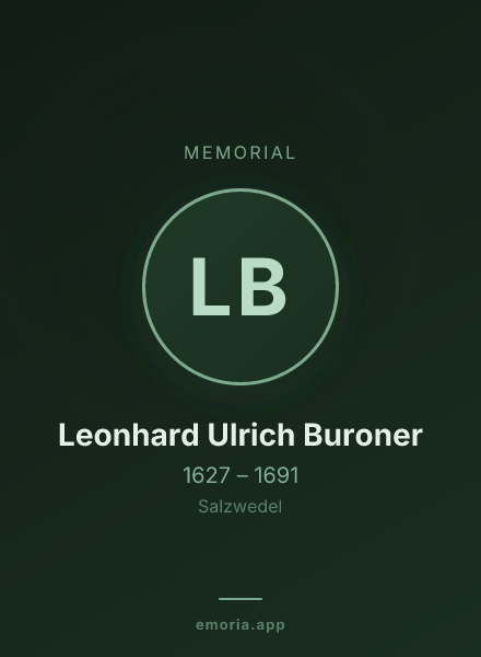 Memorial portrait of Leonhard Ulrich Buroner