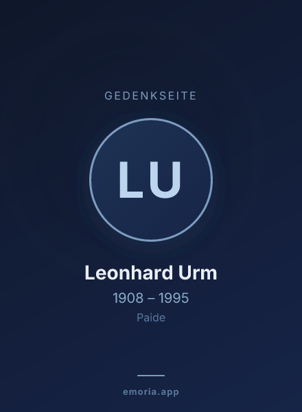 Gedenkportrait von Leonhard Urm