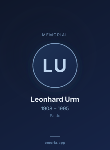 Memorial portrait of Leonhard Urm