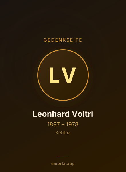 Gedenkportrait von Leonhard Voltri