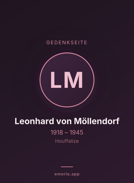 Gedenkportrait von Leonhard von Möllendorf