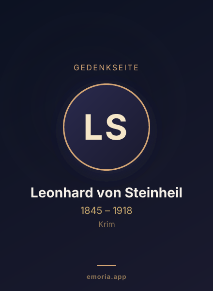 Gedenkportrait von Leonhard von Steinheil