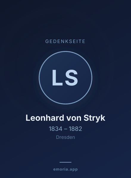 Gedenkportrait von Leonhard von Stryk