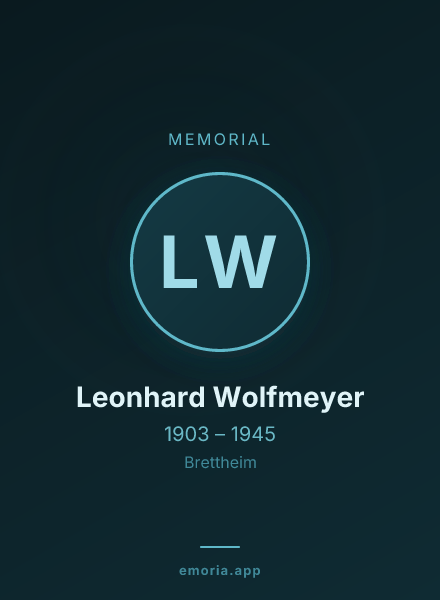 Memorial portrait of Leonhard Wolfmeyer