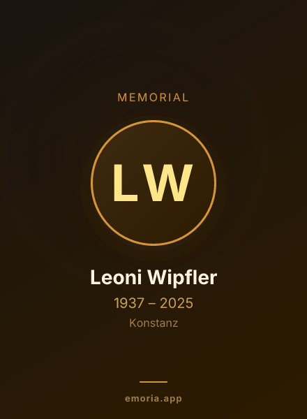 Memorial portrait of Leoni Wipfler