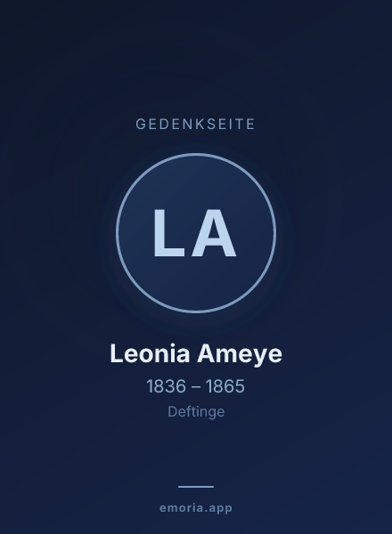 Gedenkportrait von Leonia Ameye