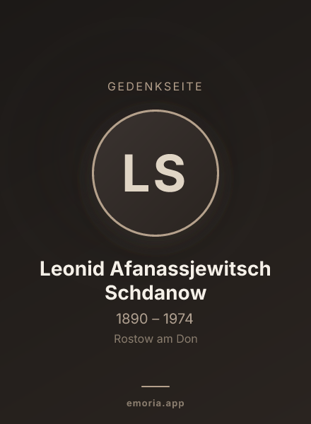 Gedenkportrait von Leonid Afanassjewitsch Schdanow