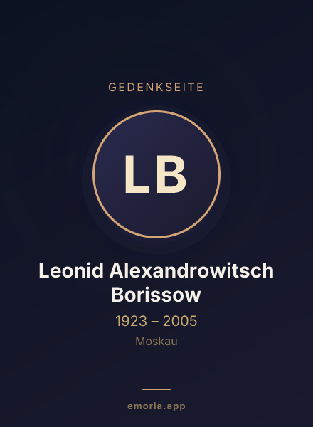 Gedenkportrait von Leonid Alexandrowitsch Borissow