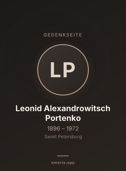 Gedenkportrait von Leonid Alexandrowitsch Portenko