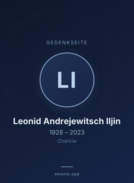 Gedenkportrait von Leonid Andrejewitsch Iljin