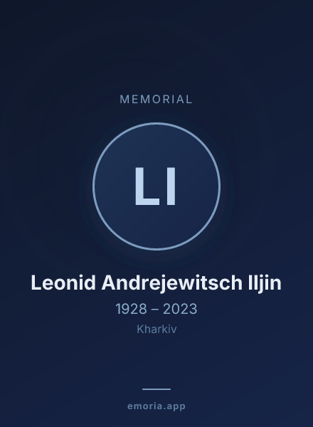 Memorial portrait of Leonid Andrejewitsch Iljin