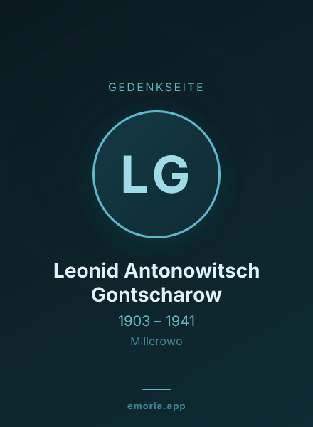 Gedenkportrait von Leonid Antonowitsch Gontscharow