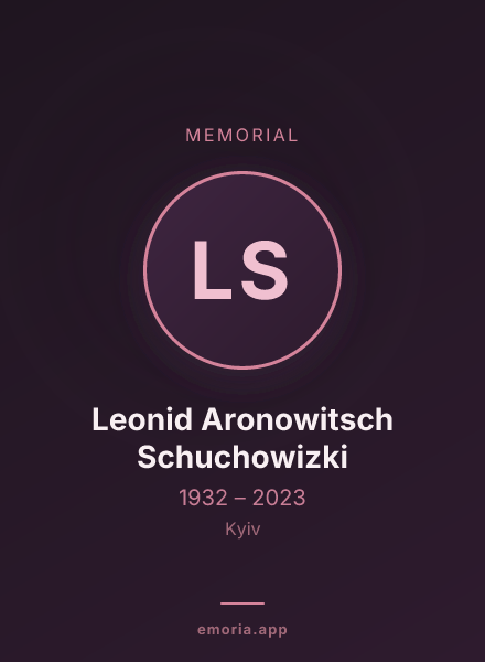 Memorial portrait of Leonid Aronowitsch Schuchowizki
