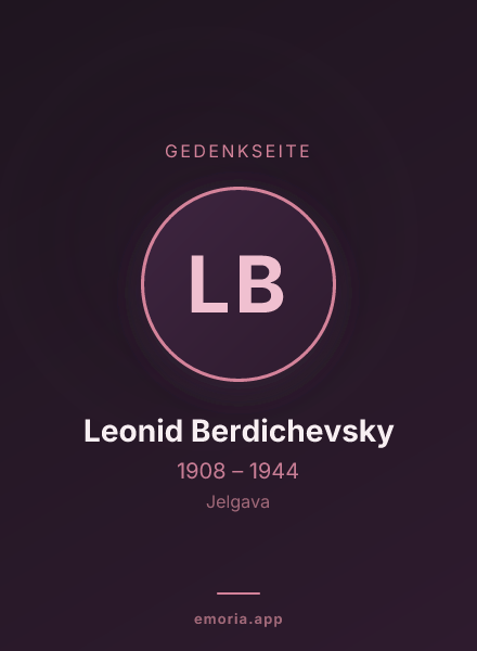 Gedenkportrait von Leonid Berdichevsky