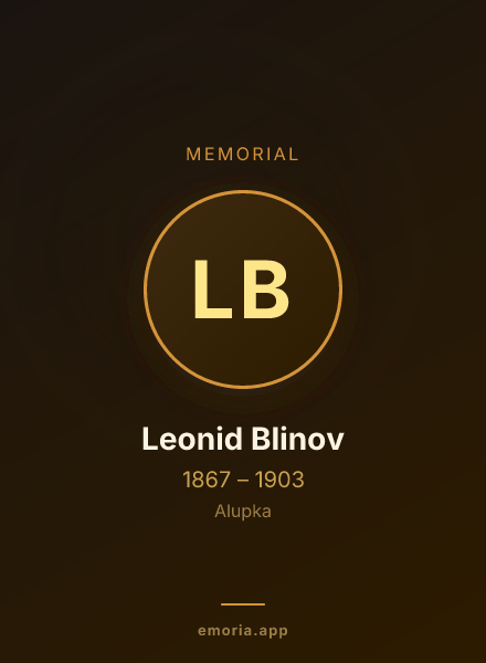 Memorial portrait of Leonid Blinov
