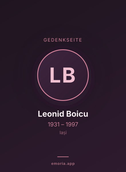 Gedenkportrait von Leonid Boicu