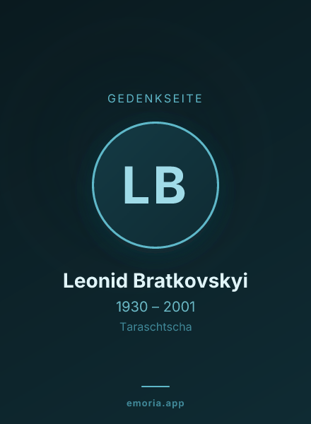 Gedenkportrait von Leonid Bratkovskyi