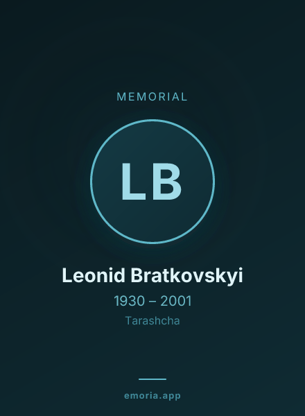 Memorial portrait of Leonid Bratkovskyi