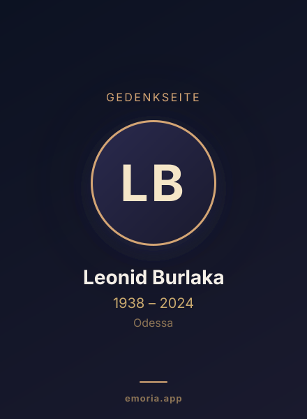 Gedenkportrait von Leonid Burlaka