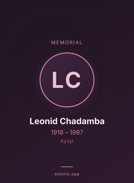 Memorial portrait of Leonid Chadamba
