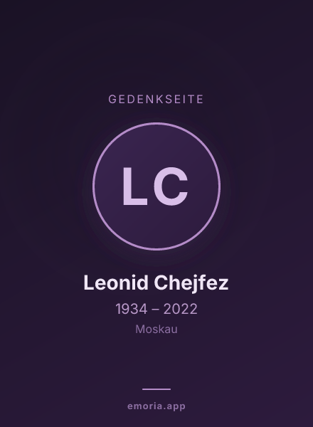 Gedenkportrait von Leonid Chejfez