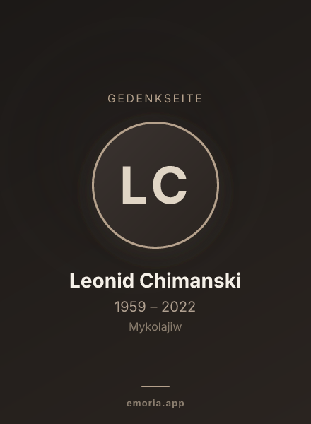 Gedenkportrait von Leonid Chimanski