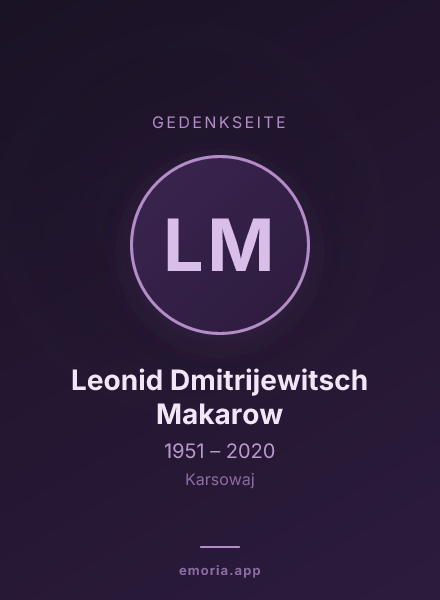 Gedenkportrait von Leonid Dmitrijewitsch Makarow