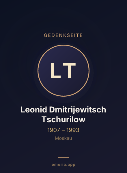 Gedenkportrait von Leonid Dmitrijewitsch Tschurilow
