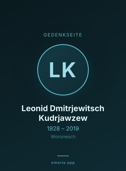 Gedenkportrait von Leonid Dmitrjewitsch Kudrjawzew