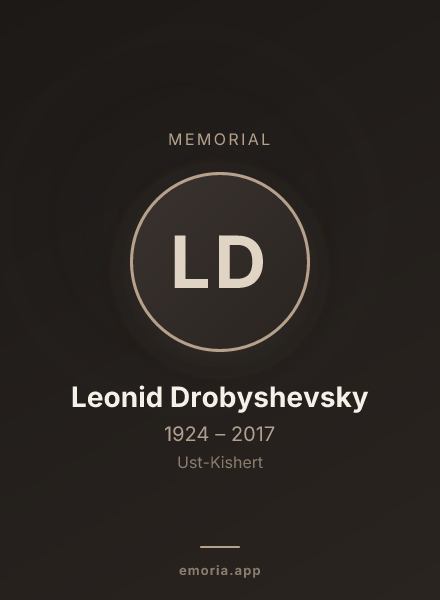 Memorial portrait of Leonid Drobyshevsky