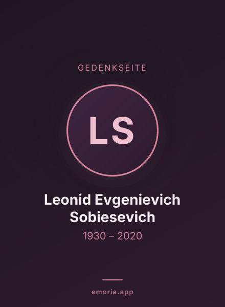 Gedenkportrait von Leonid Evgenievich Sobiesevich