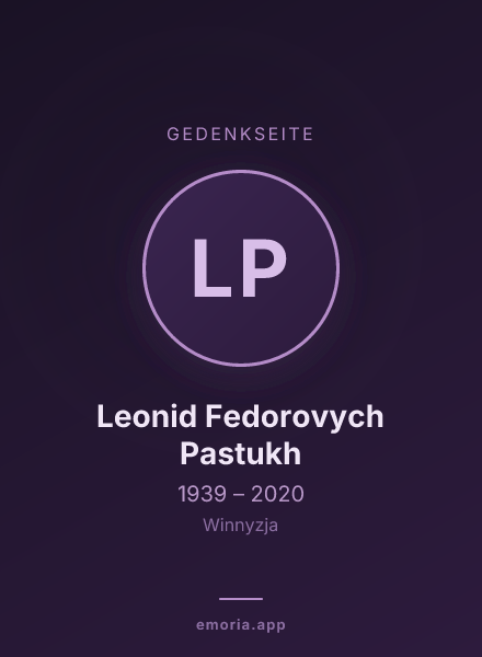 Gedenkportrait von Leonid Fedorovych Pastukh