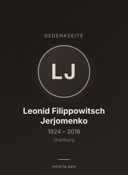 Gedenkportrait von Leonid Filippowitsch Jerjomenko