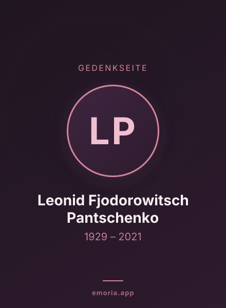 Gedenkportrait von Leonid Fjodorowitsch Pantschenko