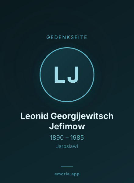 Gedenkportrait von Leonid Georgijewitsch Jefimow