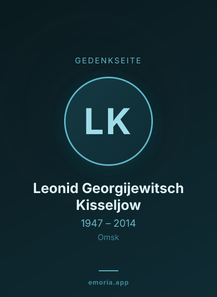 Gedenkportrait von Leonid Georgijewitsch Kisseljow