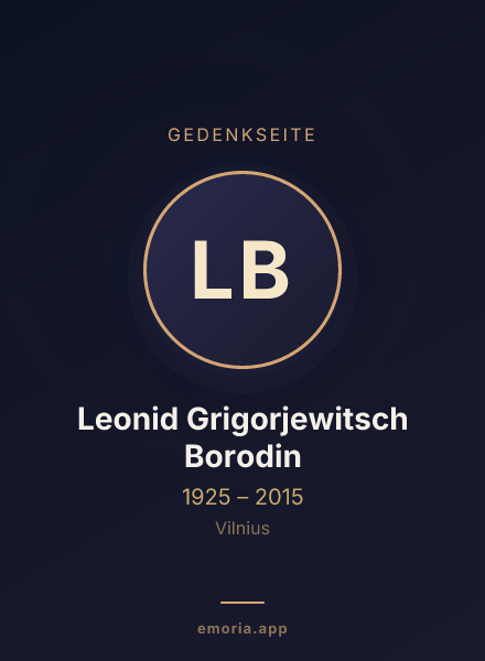 Gedenkportrait von Leonid Grigorjewitsch Borodin