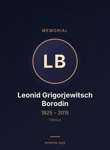 Memorial portrait of Leonid Grigorjewitsch Borodin