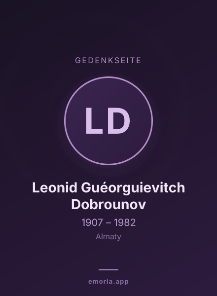Gedenkportrait von Leonid Guéorguievitch Dobrounov