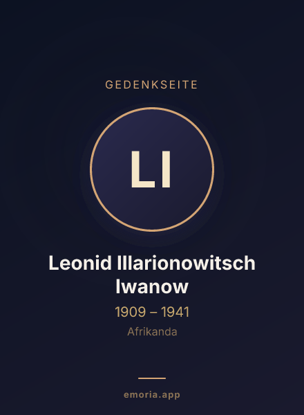 Gedenkportrait von Leonid Illarionowitsch Iwanow