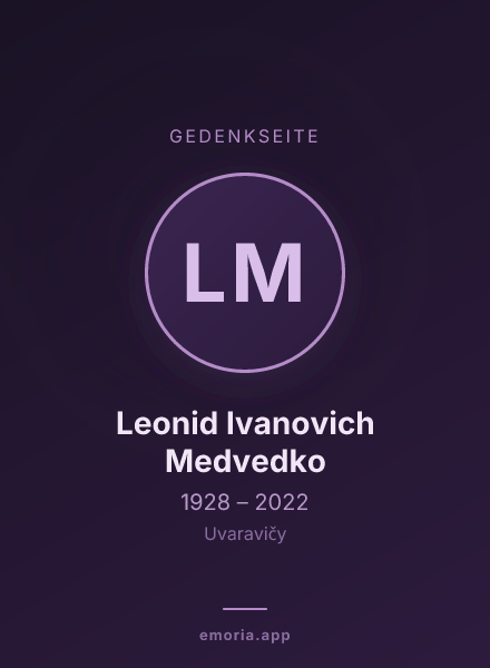 Gedenkportrait von Leonid Ivanovich Medvedko